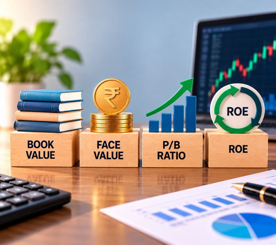 book value, face value, P/B, ROE, financial ratios, fundamental analysis, valuation