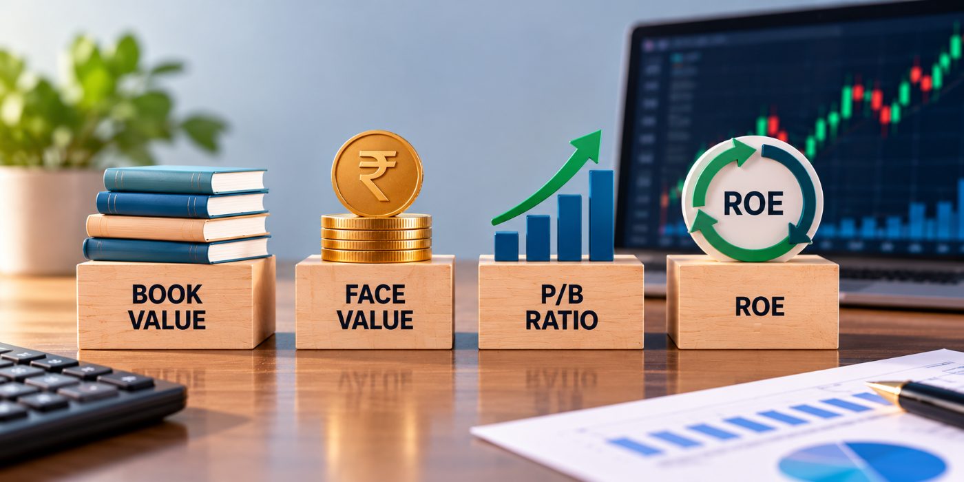 book value, face value, P/B, ROE, financial ratios, fundamental analysis, valuation