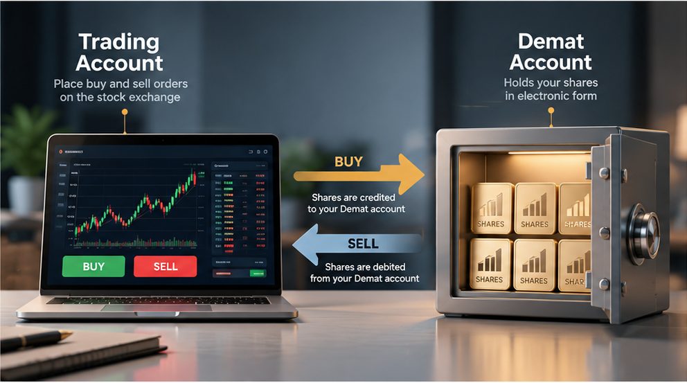 demat account, trading account, beginners, brokerage charges, BSDA