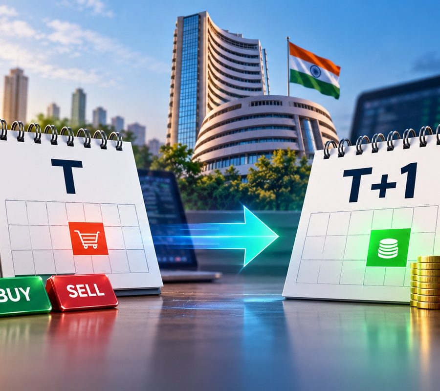 T+1, T+0, settlement, demat account, how the market works
