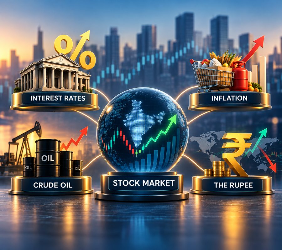 interest rates, inflation, crude oil, rupee, macro, beginners